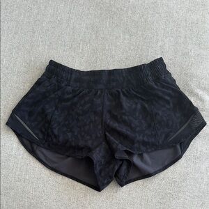 Lululemon Athletica Black Athletic Shorts with Curved Seams